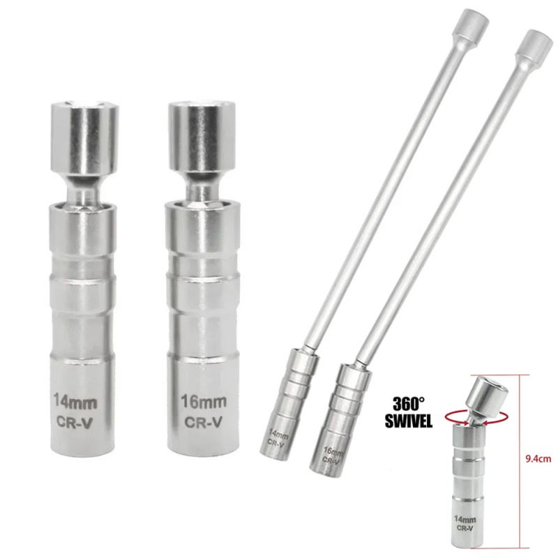 Candle Making Supplies Kit - 14mm 16mm Spark Plug เครื่องมือกําจัดประแจแขนแม่เหล็ก 3/8
