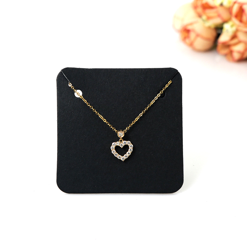 Kraft Hang Tag - 50ชิ้น5x5ซม. เปล่าสร้อยคอคราฟท์บัตรต่างหูแสดงป้ายแขวนสำหรับเครื่องประดับทำ DIY อุปกรณ์เสริม