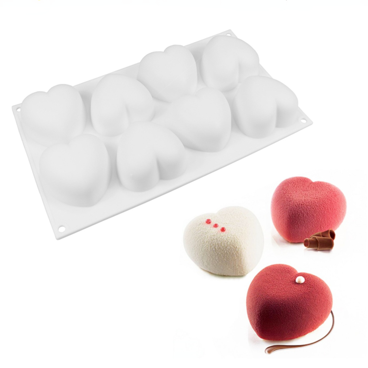 Candle Making Supplies Kit - Love Heart ซิลิโคนสบู่แม่พิมพ์เทียนทําด้วยมือชุด DIY ช็อกโกแลตน้ําแข็งสบู่พลาสเตอร์เรซิ่นเค้กตกแต่งเบเกอรี่เครื่องมือ