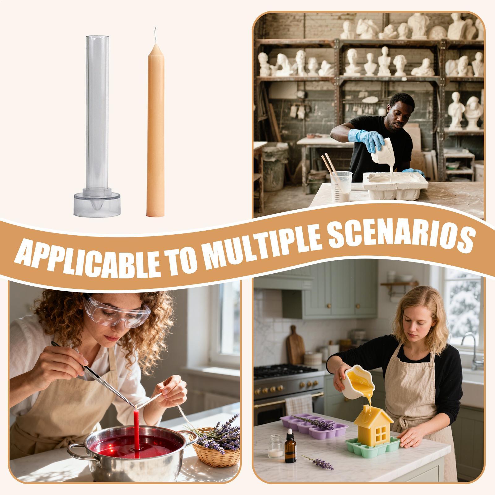 Candle Supplies Beeswax - แม่พิมพ์เทียนทรงกรวย ทำจากขี้ผึ้ง สำหรับงานฝีมือ ง่ายต่อการถอด สำหรับคริสต์มาส ฮาโลวีน