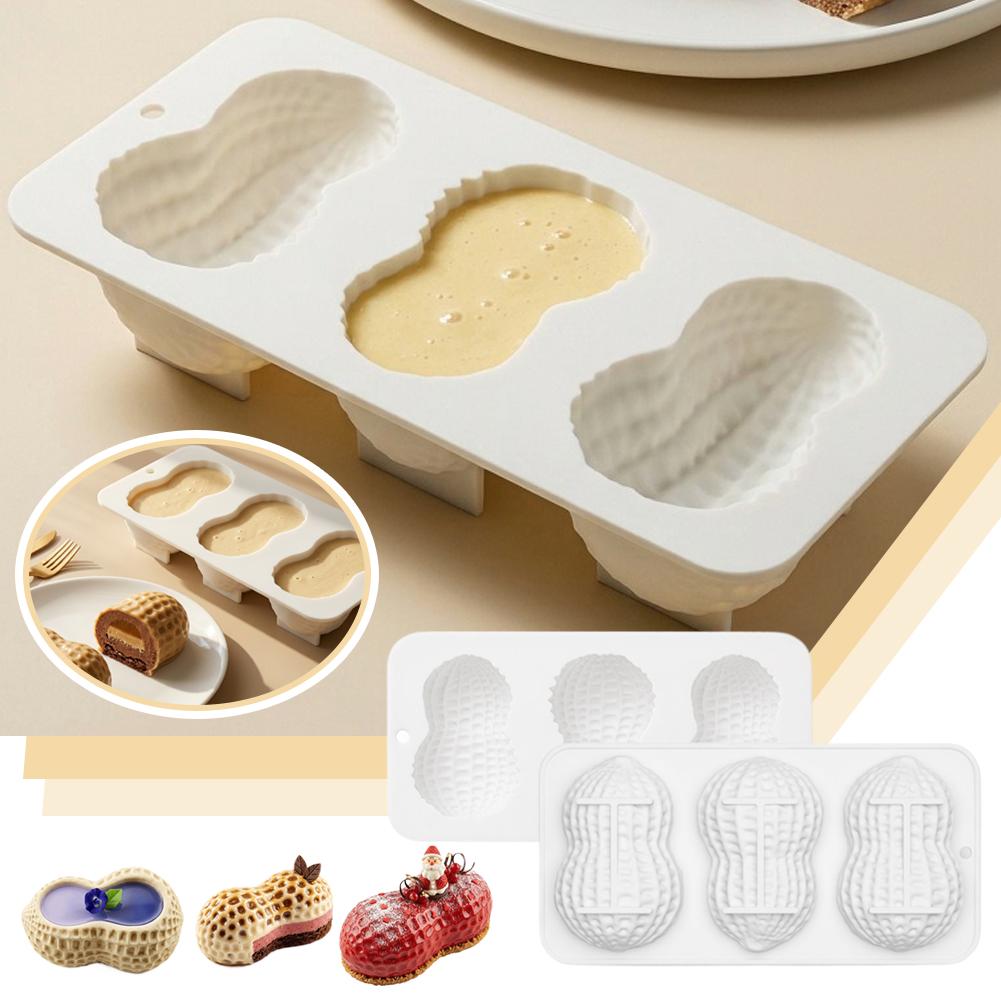Candle Making Supplies Kit - แม่พิมพ์ซิลิโคนสำหรับทำขนมรูปบลูเบอร์รี่ ช็อกโกแลต มูส เทียน ถั่วลิสง แบบ