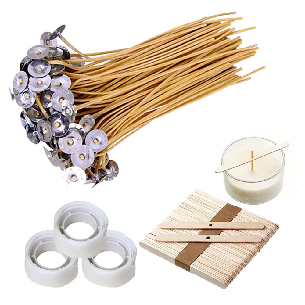 Candle Supplies Luxury - 250 ชิ้นเทียนทําชุด Bee Wax Wick Single