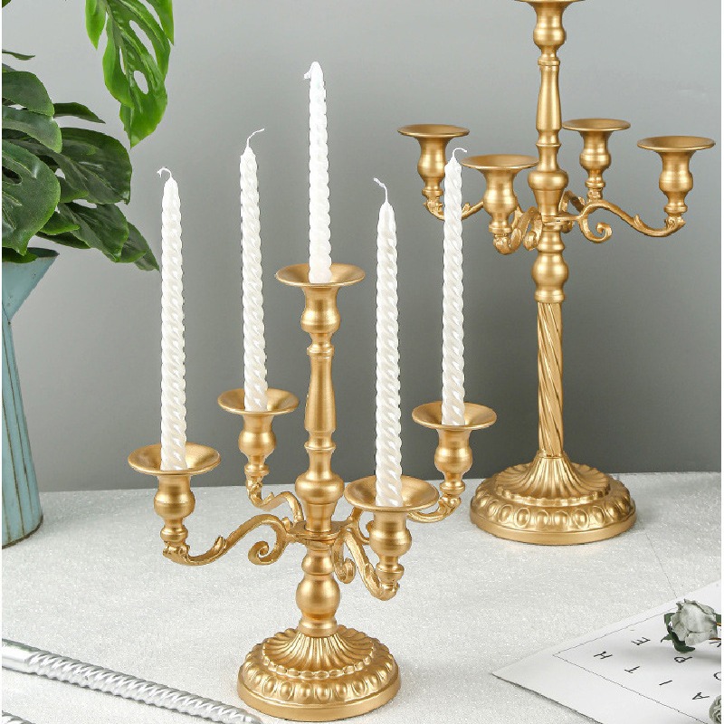 Candle Supplies Luxury - เชิงเทียนวินเทจสำหรับตกแต่งโต๊ะงานแต่งงาน เชิงเทียนสำหรับห้องนั่งเล่น ดีไซน์หรูหรา ของตกแต่งงานปาร์ตี้