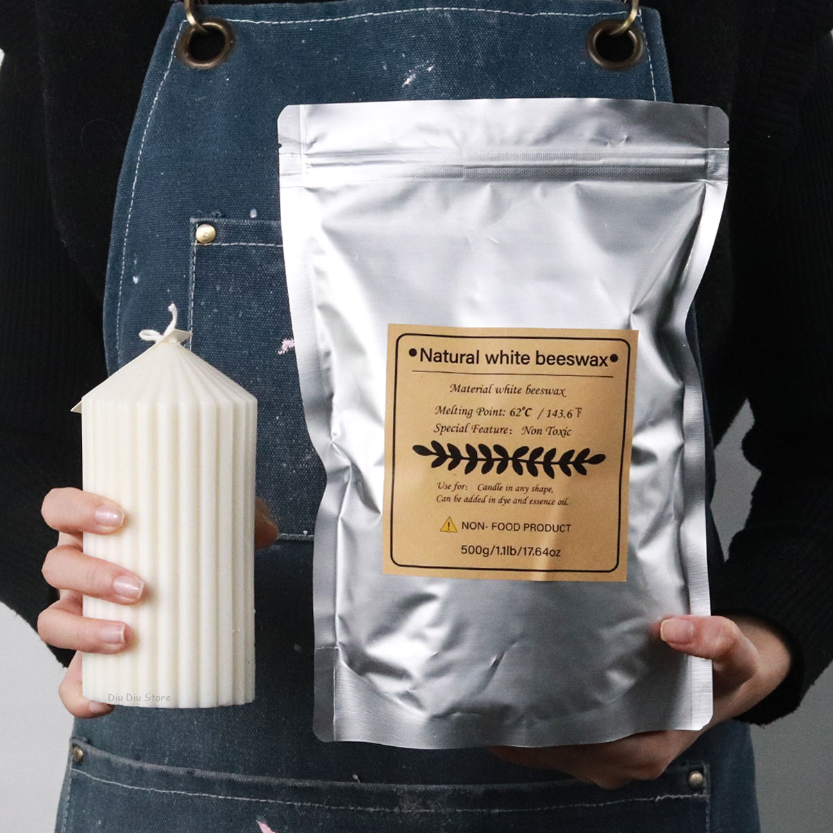 ขี้ผึ้งสีขาวเทียนหอมเม็ดธรรมชา - Candle Supplies Beeswax บทวิจารณ์และราคา