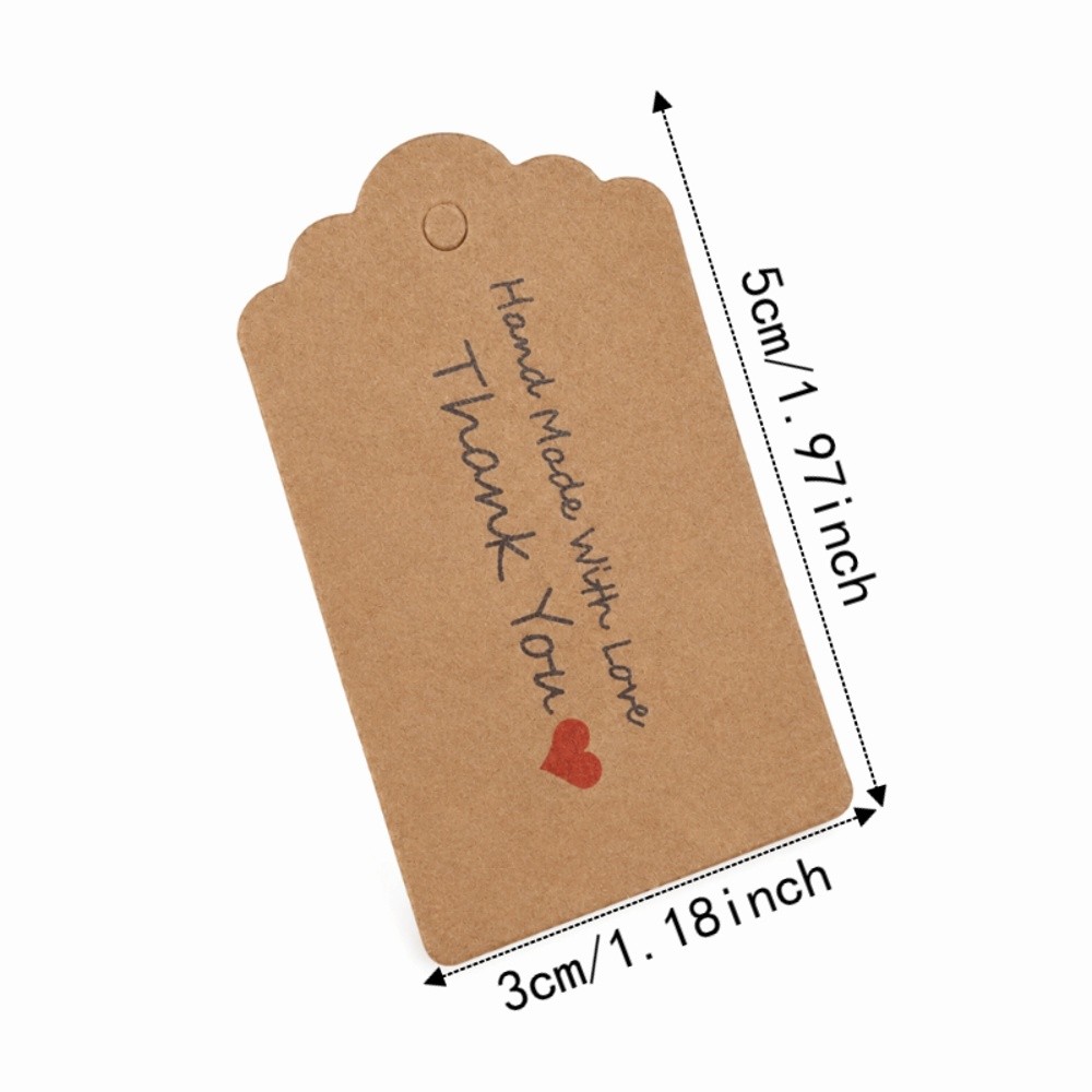 100 ชิ้น ป้ายแขวนกระดาษคราฟท์ท - Kraft Hang Tag บทวิจารณ์และราคา