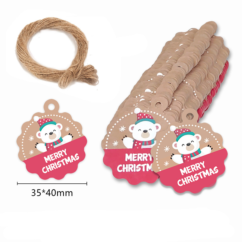 ป้ายสุขสันต์วันคริสต์มาส100ชิ้ - Kraft Hang Tag บทวิจารณ์และราคา