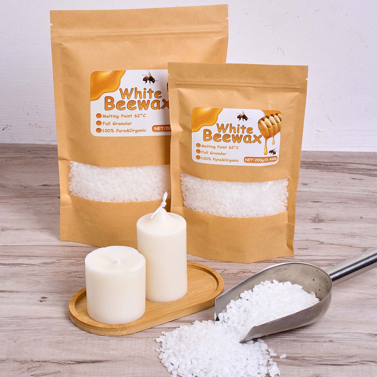 1000 กรัมขี้ผึ้งสีขาว DIY เทีย - Candle Supplies Beeswax บทวิจารณ์และราคา