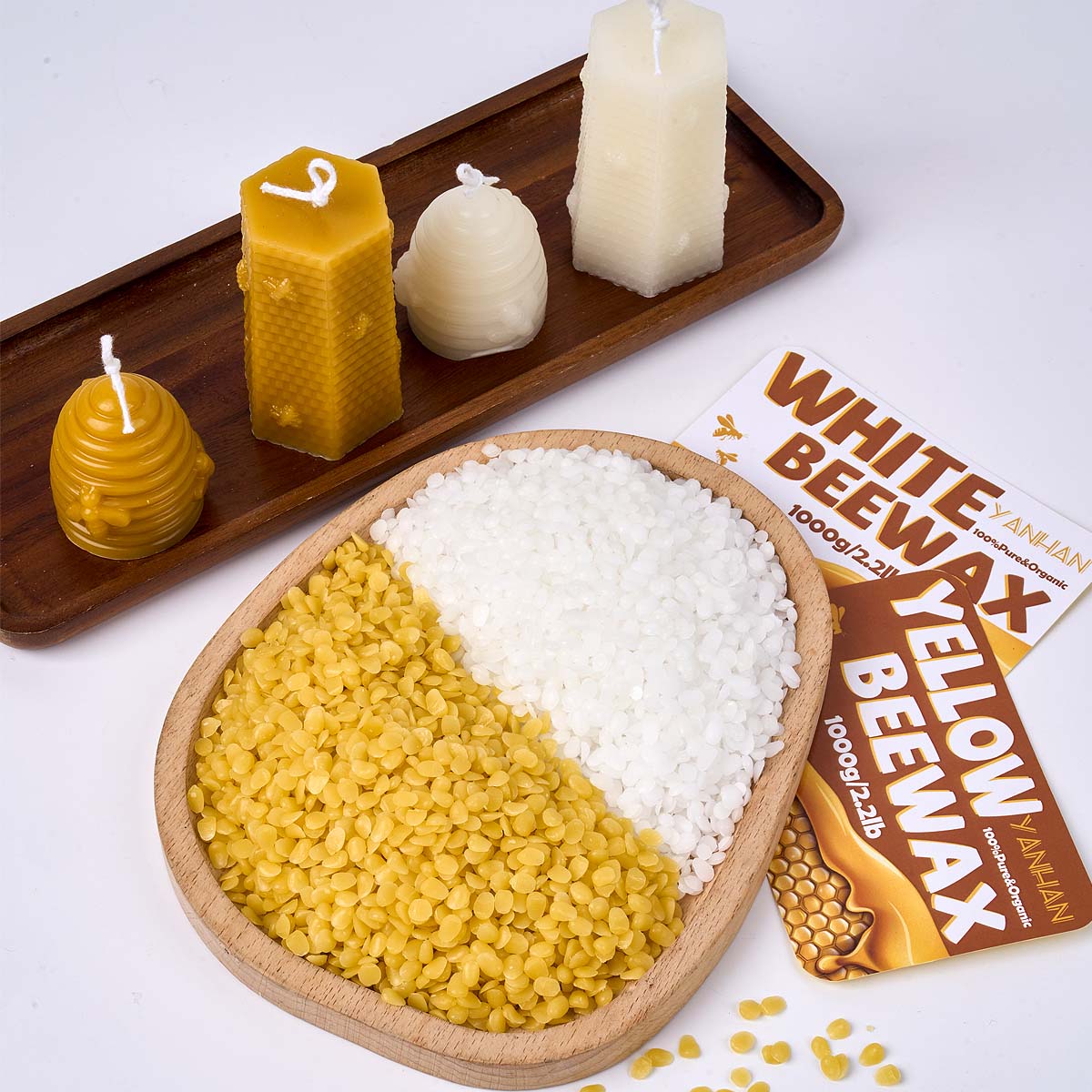 1000g เม็ดธรรมชาติบริสุทธิ์สีข - Candle Supplies Beeswax บทวิจารณ์และราคา
