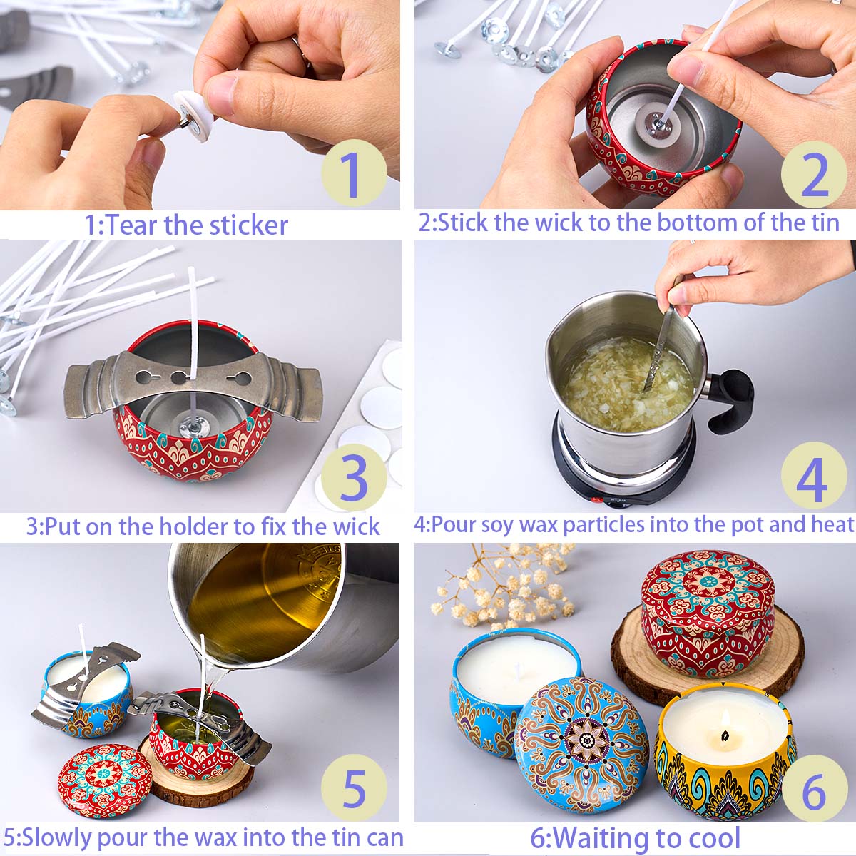 ชุดอุปกรณ์ทำเทียนหอม DIY พร้อม - Candle Making Supplies Kit บทวิจารณ์และราคา